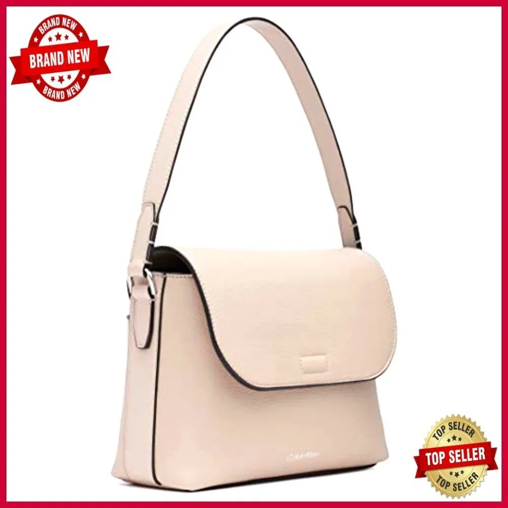 Vegan Leather Convertible Shoulder Bag with Removable Strap & Coin Purse